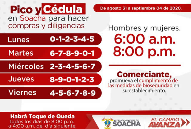 Pico y cédula en Soacha