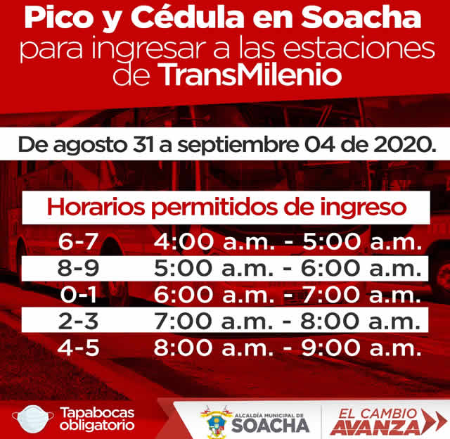 Pico y cédula en Transmilenio
