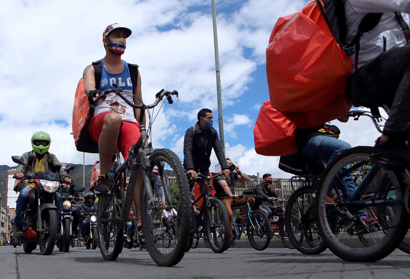 Protesta de rappitenderos en Bogotá
