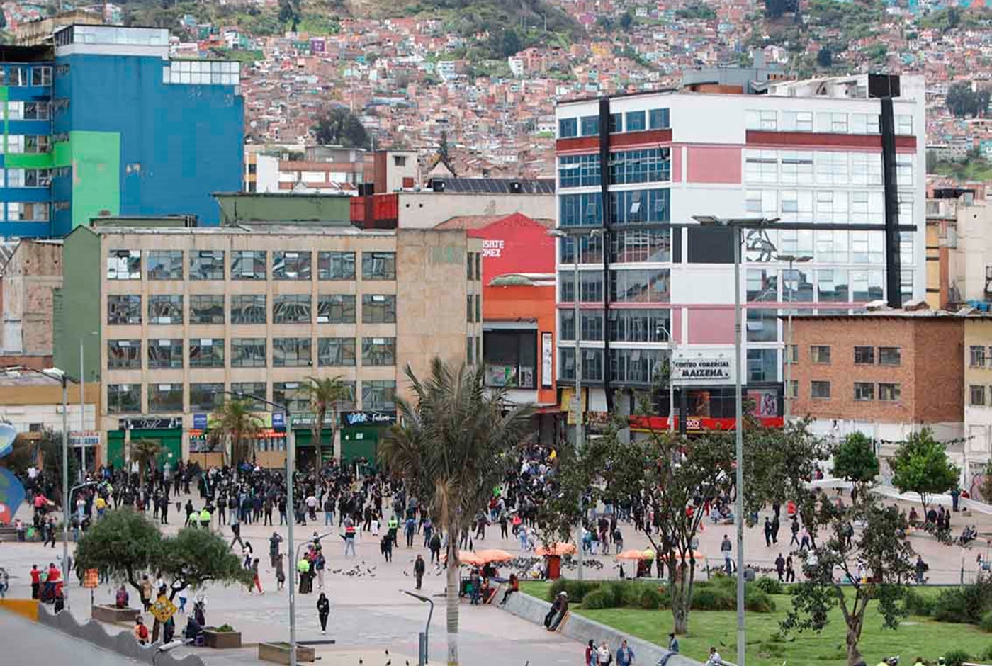 Comerciantes de San Victorino adelantan protesta