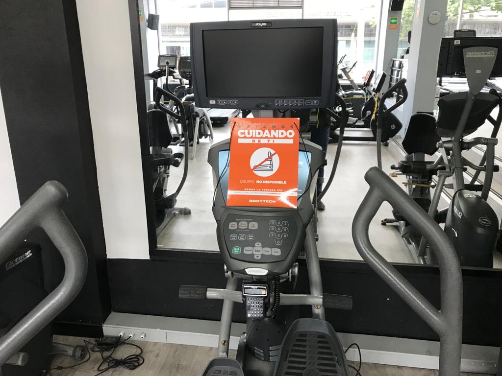 Algunas máquinas deben ser inhabilitadas para garantizar la distancia social.