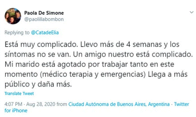 Paola Regina muere en clase virtual