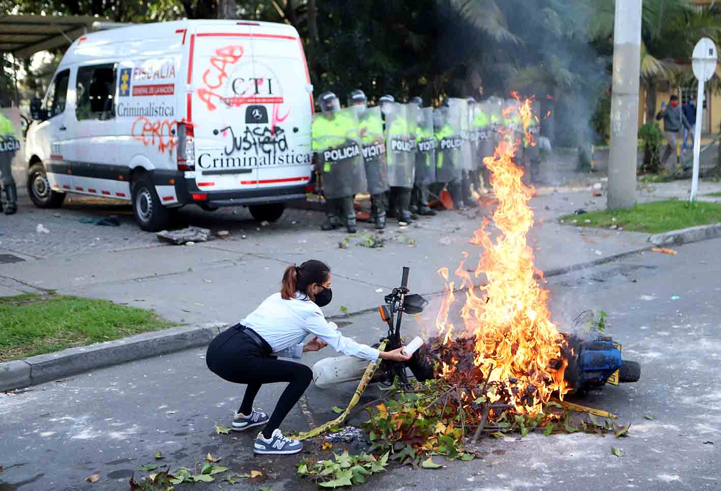 Protestas en Villa Luz por la muerte de Javier Ordóñez
