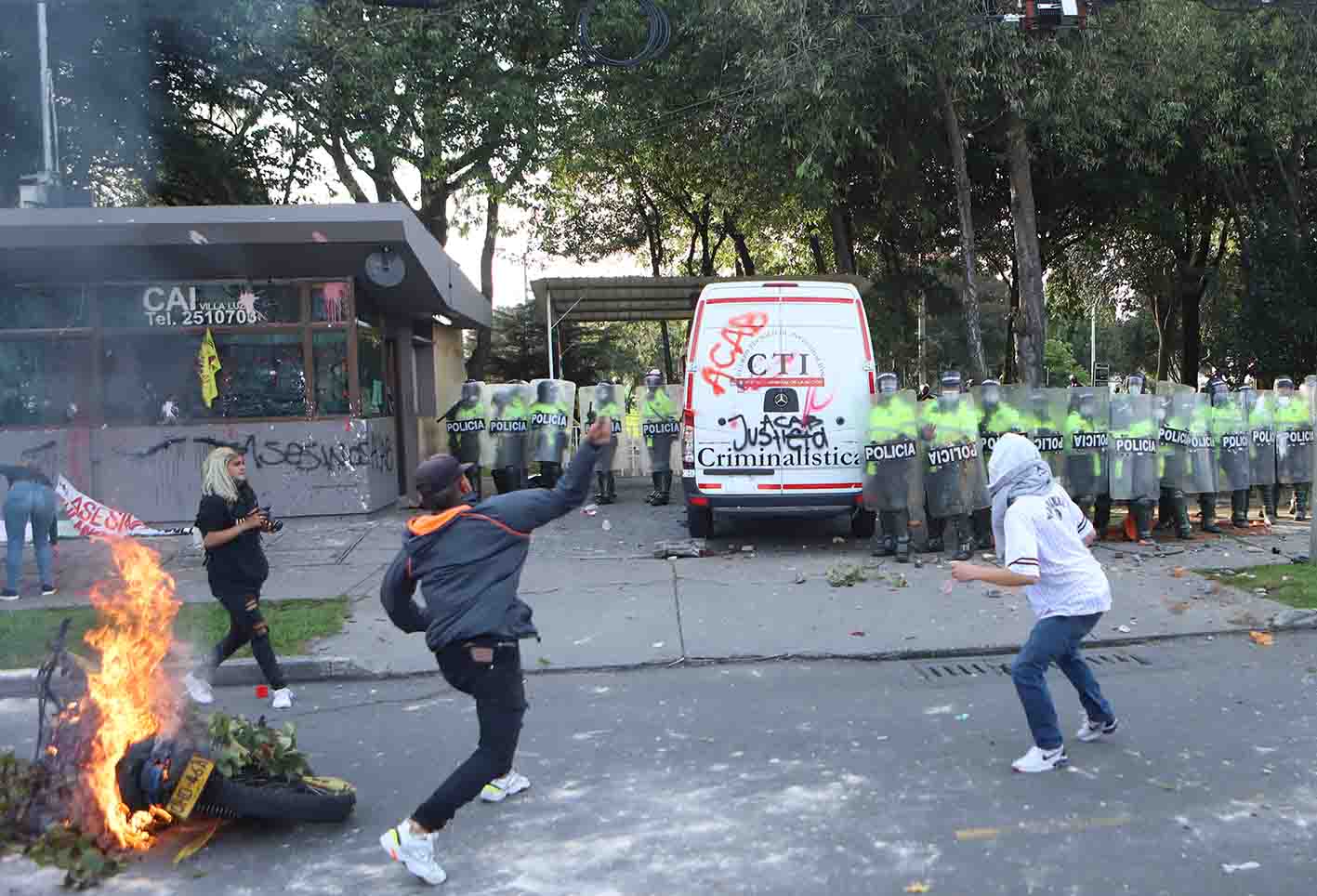 Protestas en Villa Luz por la muerte de Javier Ordóñez