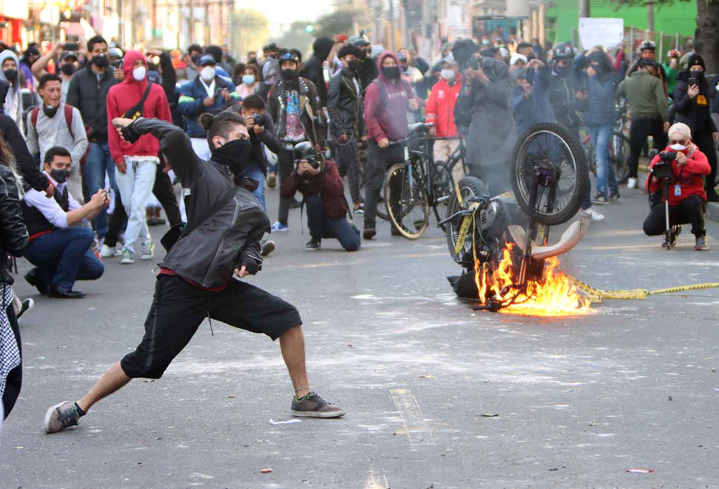 Protestas en Villa Luz por la muerte de Javier Ordóñez