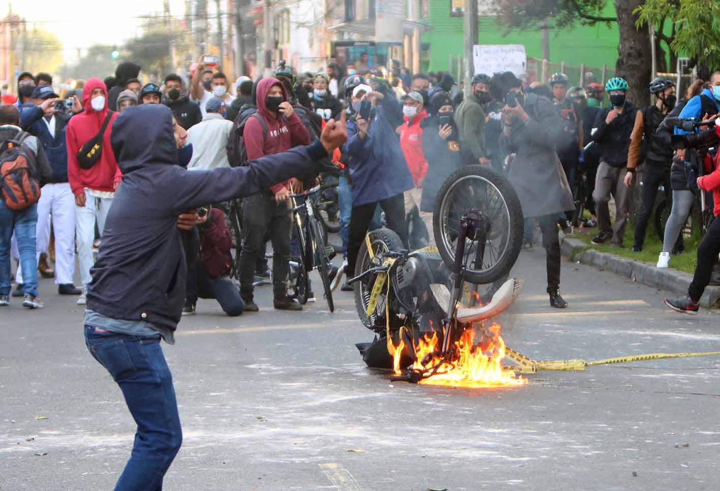 Protestas en Villa Luz por la muerte de Javier Ordóñez