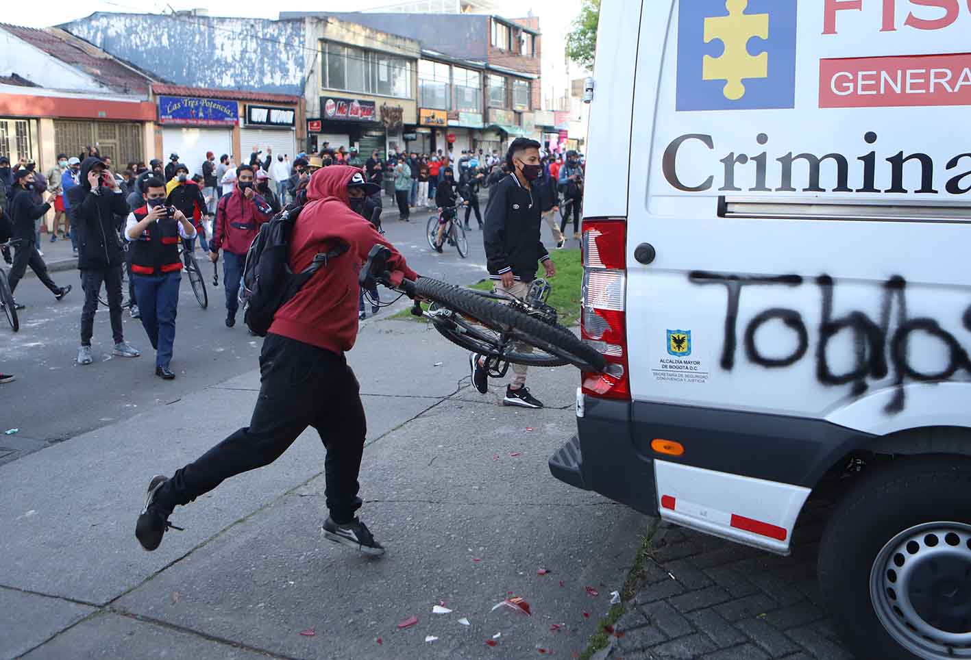 Protestas en Villa Luz por la muerte de Javier Ordóñez