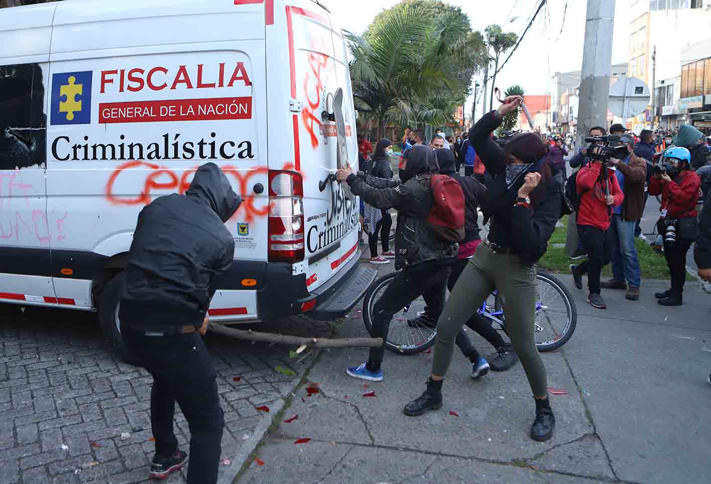 Protestas en Villa Luz por la muerte de Javier Ordóñez