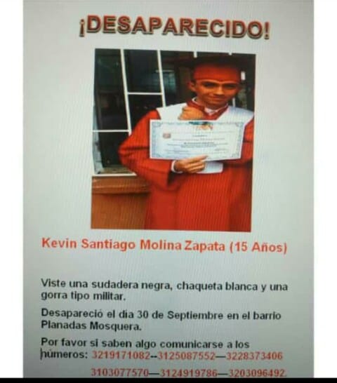 Joven desaparecido