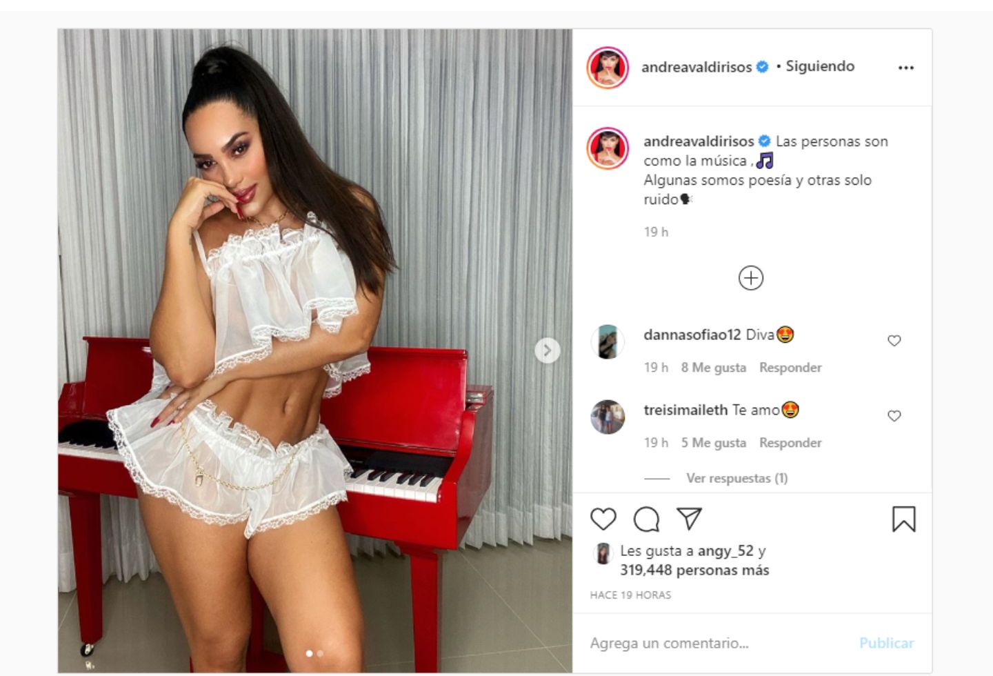 Andrea Valdiri y sus transparencias