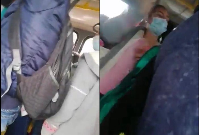 Dos mujeres terminaron a los golpes en Transmilenio por un tapabocas