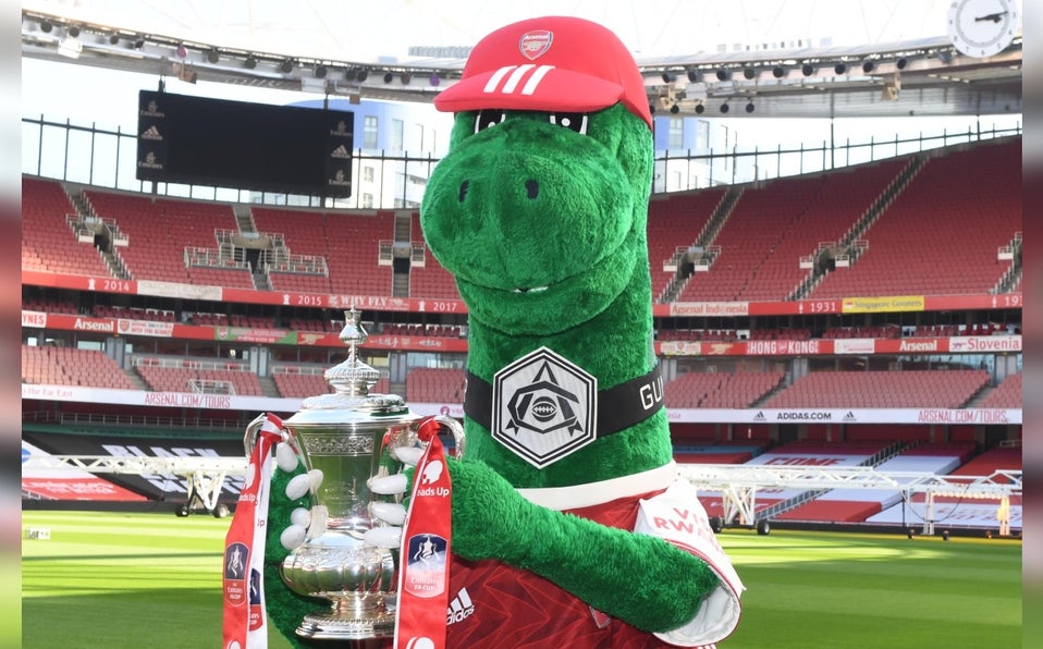 Gunnersaurus, mascota del Arsenal