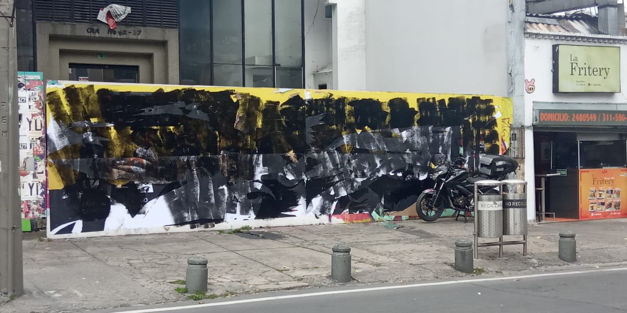 Así quedó el mural que víctimas de falsos positivos pintaron sobre la carrera séptima con calle 62