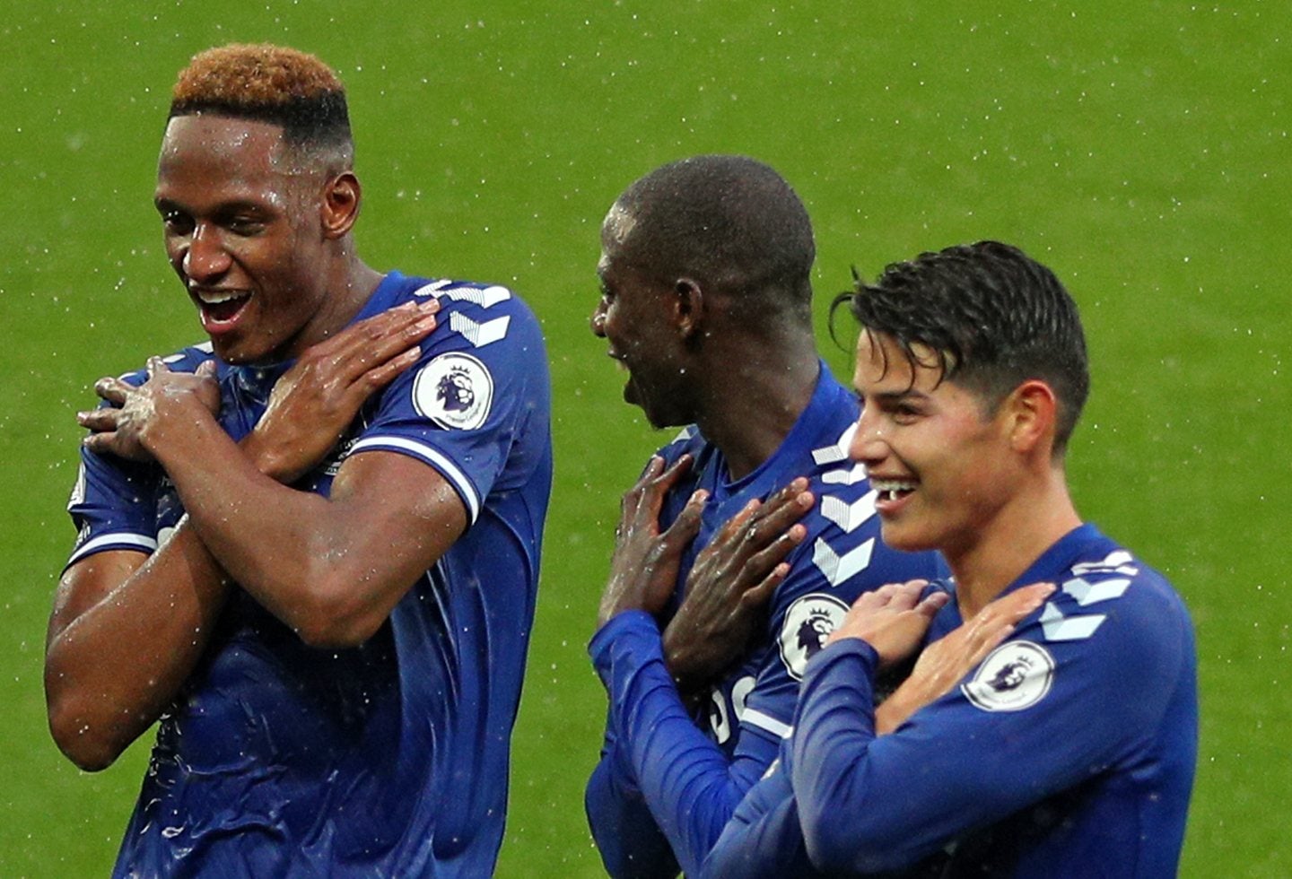 Yerry Mina y James Rodríguez