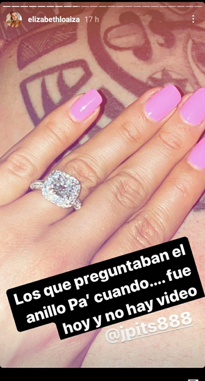 Anillo de compromiso de Elizabeth Loaiza