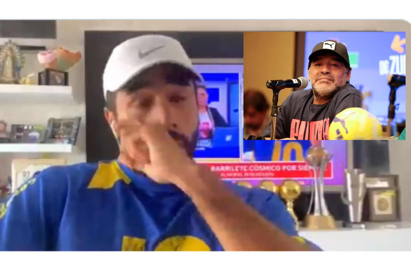 Fabián Vargas y su llanto por la muerte de Diego Maradona