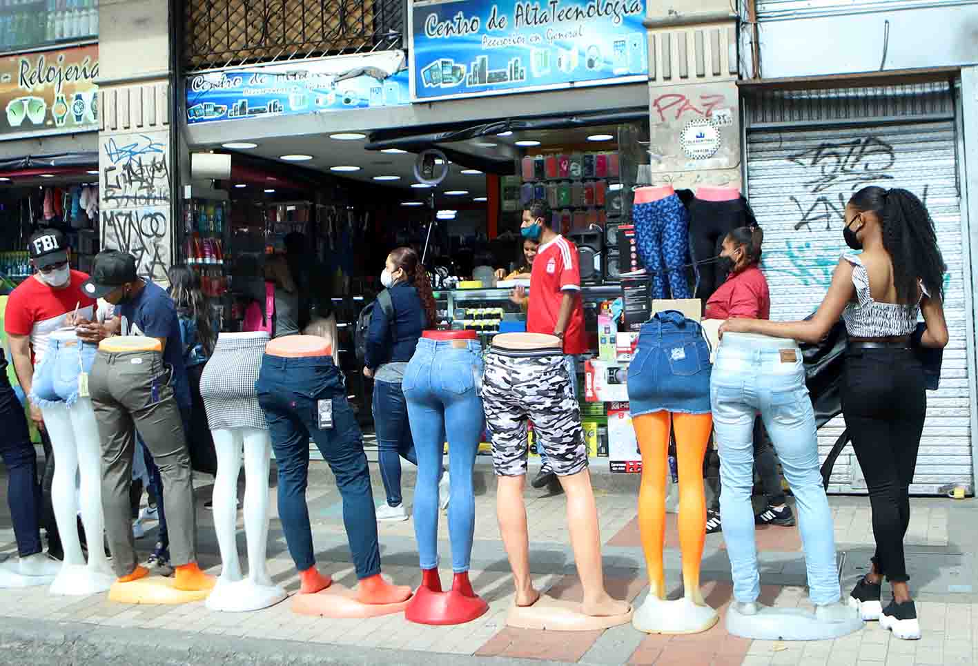 Aglomeraciones en San Victorino