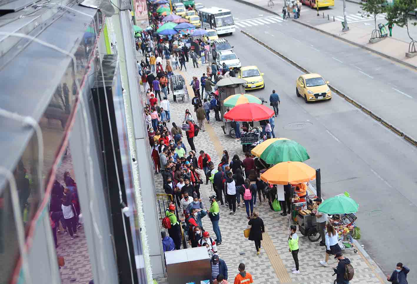 Aglomeraciones en San Victorino