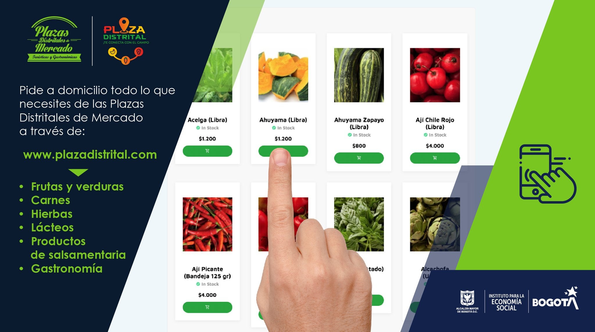 Distrito habilitó portal web para mercar