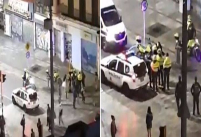 ¿Policías en Bogotá sometieron con taser a un hombre en Halloween?