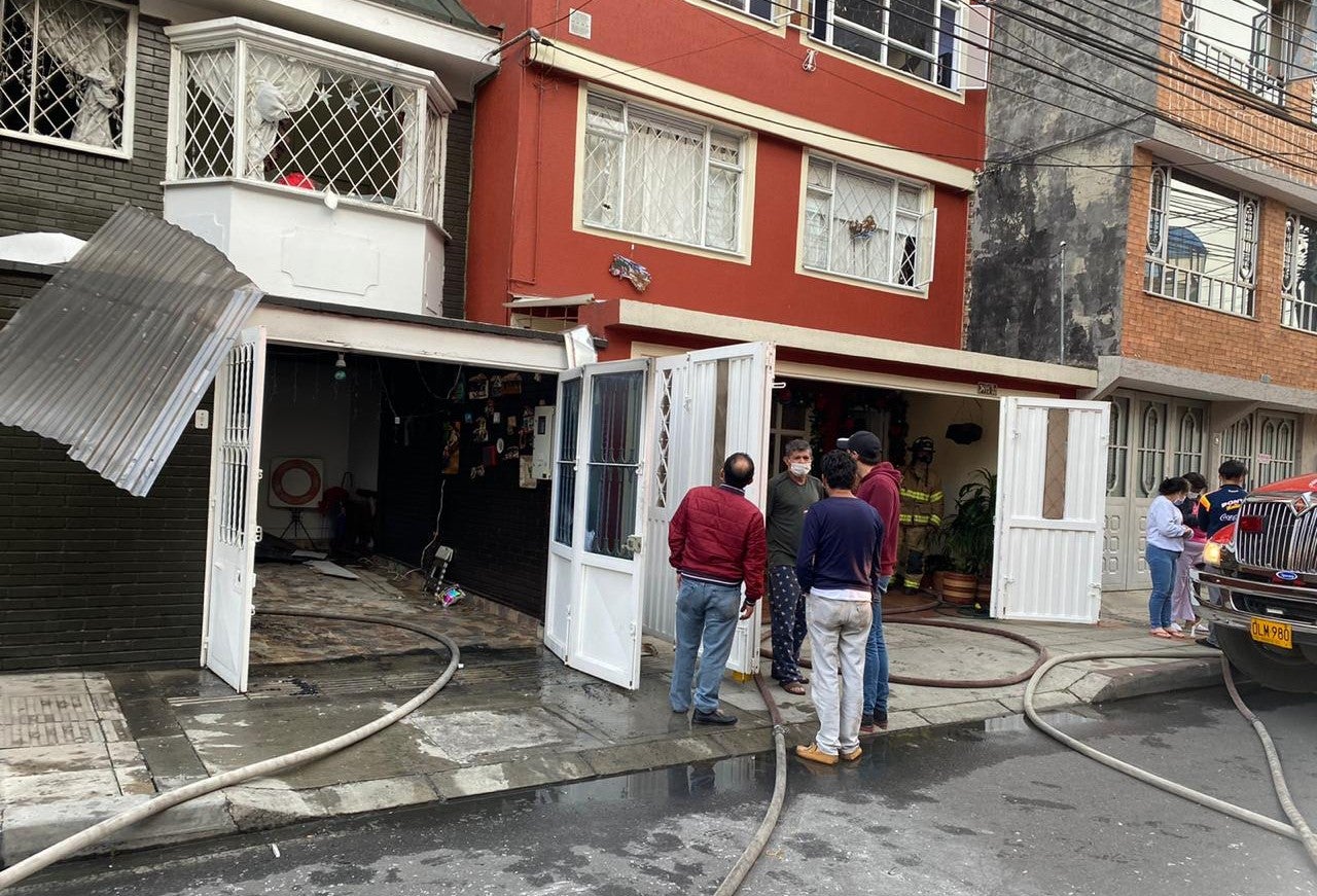 Incendio de vivienda en Bogotá
