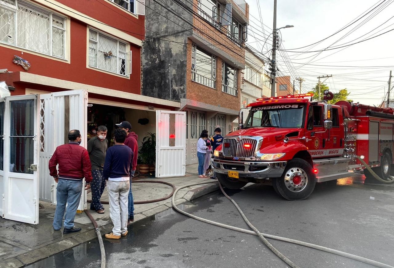 Incendio de vivienda en Bogotá