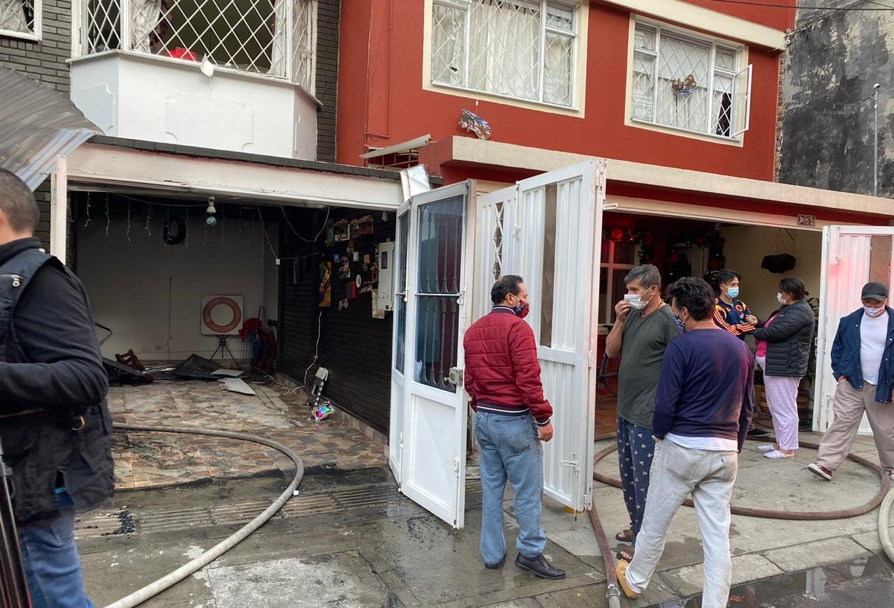 Incendio de vivienda en Bogotá
