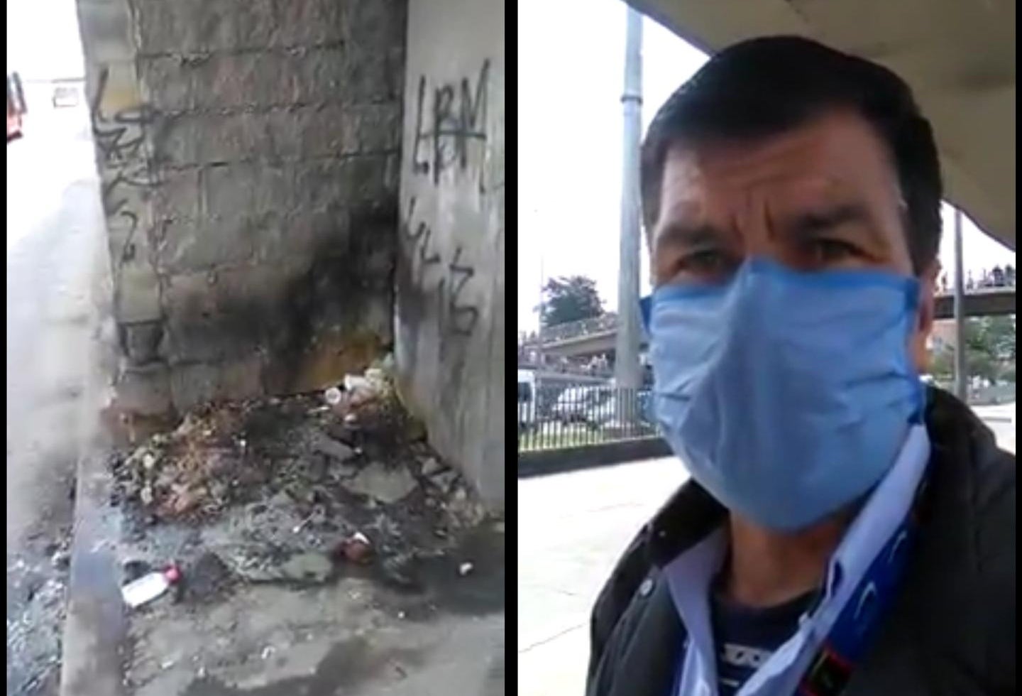 Conductor de Transmilenio denuncia que les toca usar un puente como baño