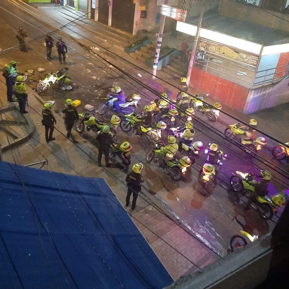 Disturbios en el barrio El Codito, al norte de Bogotá