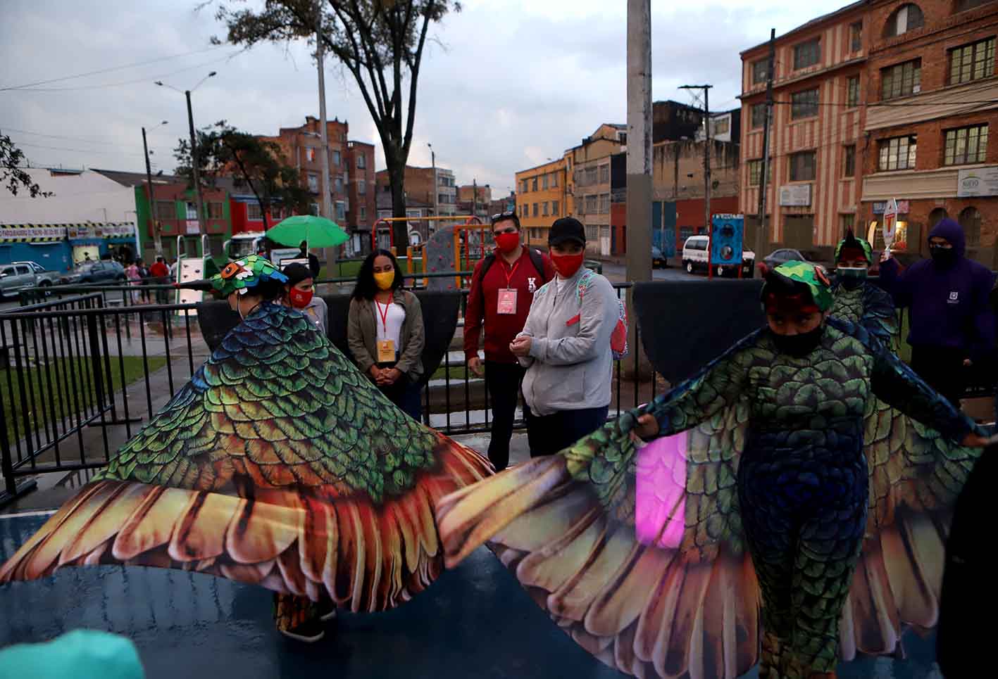 Novenas navideñas al aire libre en Bogotá