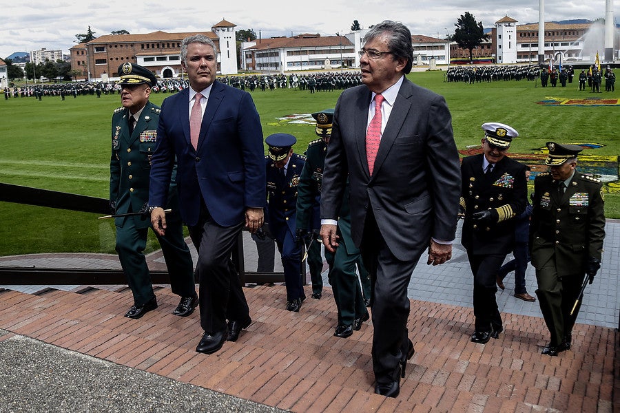 Presidente Iván Duque y Carlos Holmes Trujillo