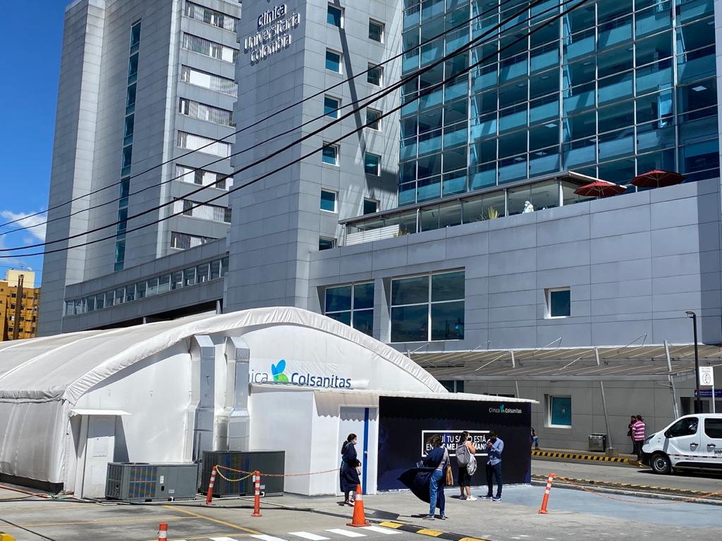 Hospital de campaña de la Clínica Colombia