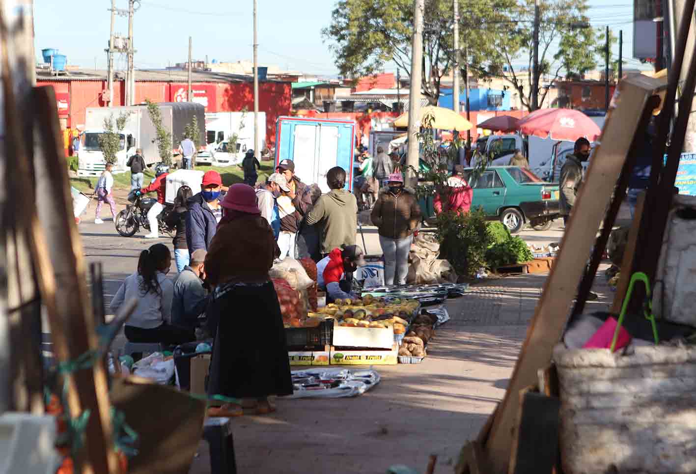 Afueras de Corabastos en medio de cuarentena en localidad de Kennedy