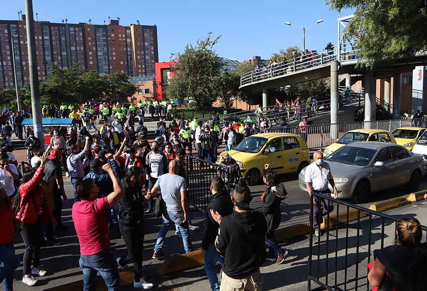 Cuarentena en Bogotá / Protestas de comerciantes en Bogotá por cuarentena