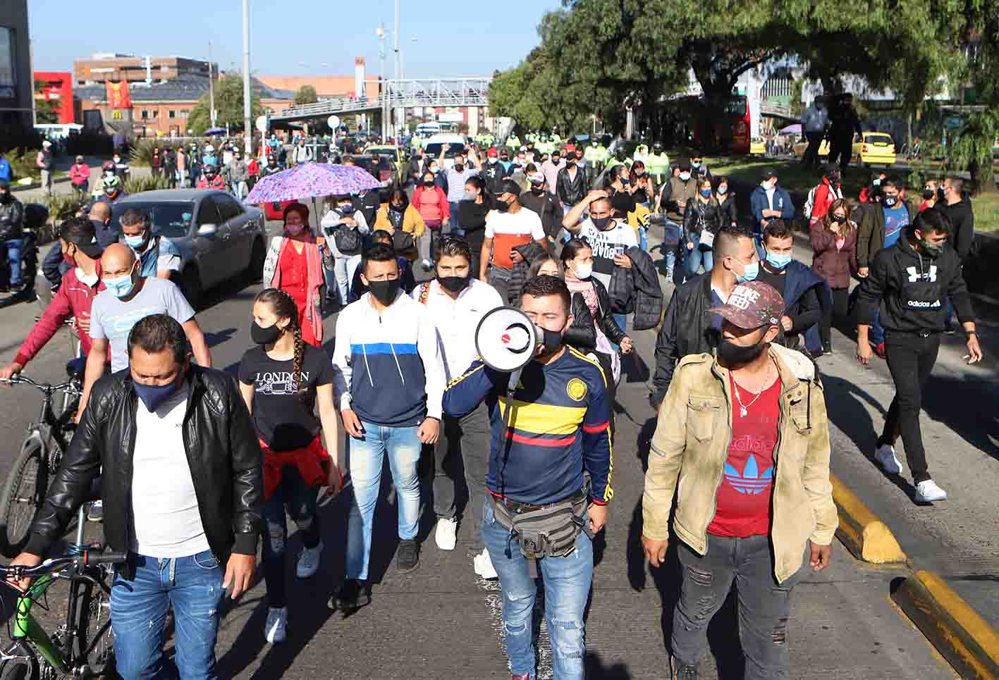 Cuarentena en Bogotá / Protestas de comerciantes en Bogotá por cuarentena