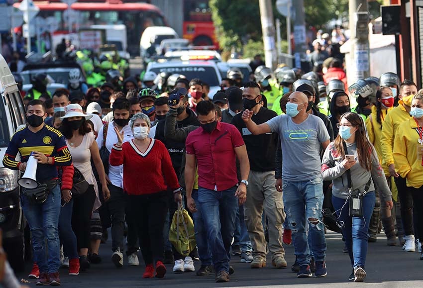 Cuarentena en Bogotá / Protestas de comerciantes en Bogotá por cuarentena