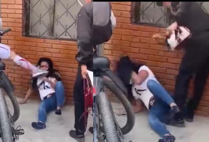 Ladrona recibió una buena dosis de ‘paloterapia’ en Bogotá