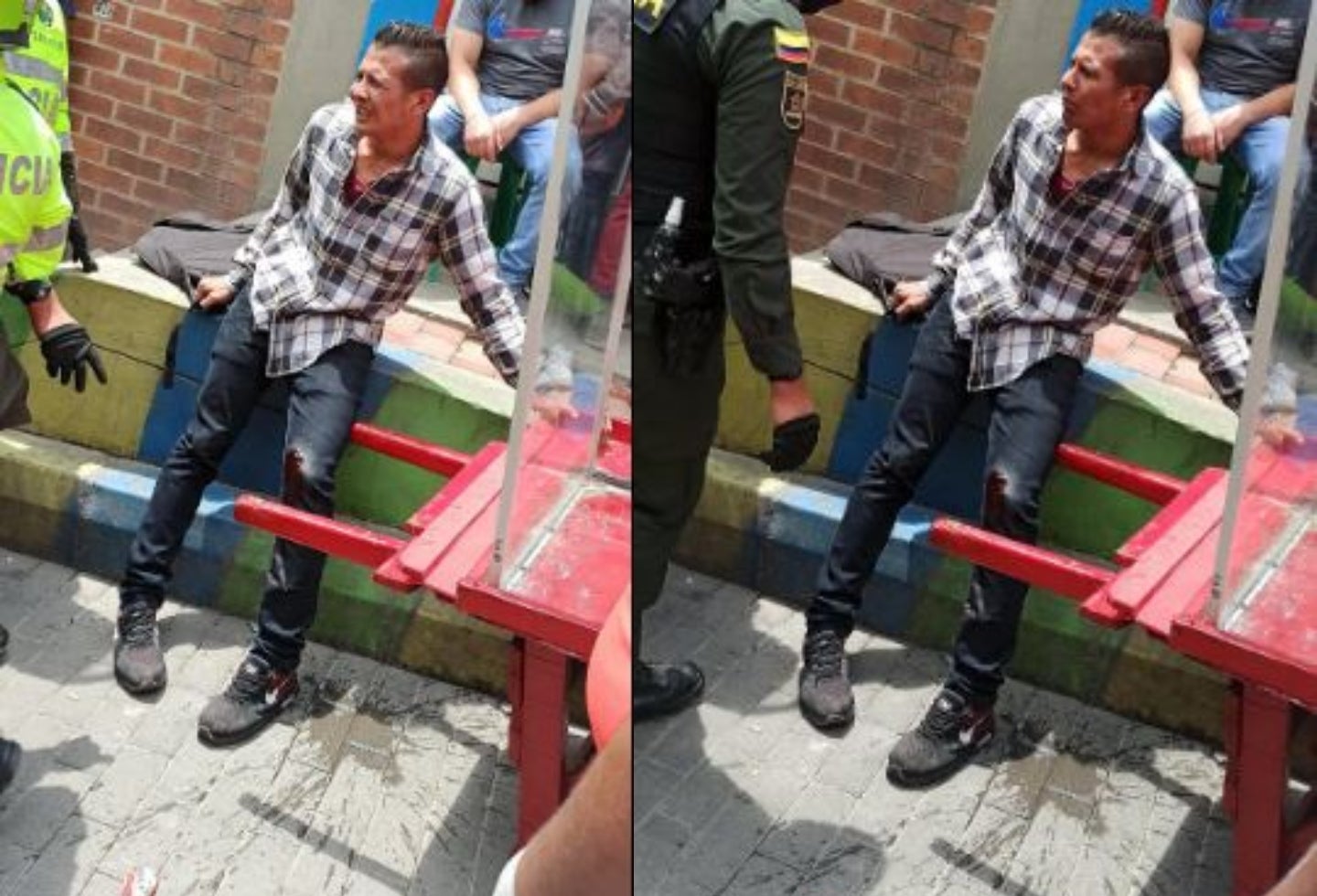 Ladrón Bogotá fue golpeado y hasta recibió disparo en la rodilla