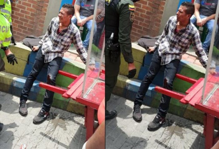 Ladrón Bogotá fue golpeado y hasta recibió disparo en la rodilla
