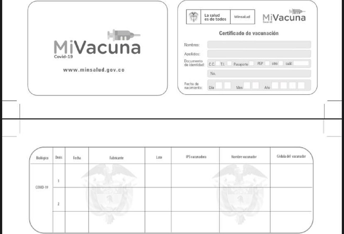 Carné de vacunación contra la covid-19