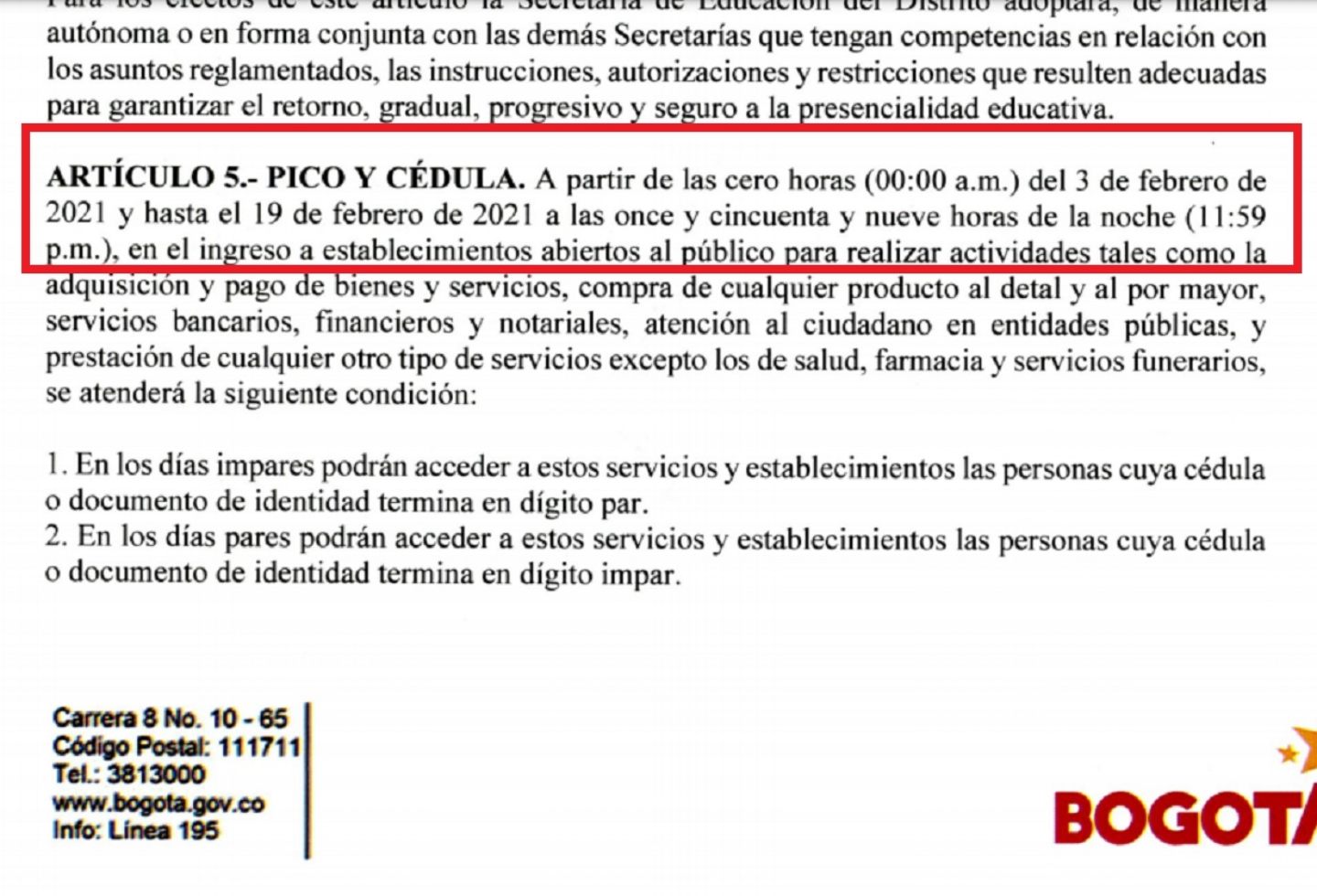 Decreto 039 del 2 de febrero de 2021