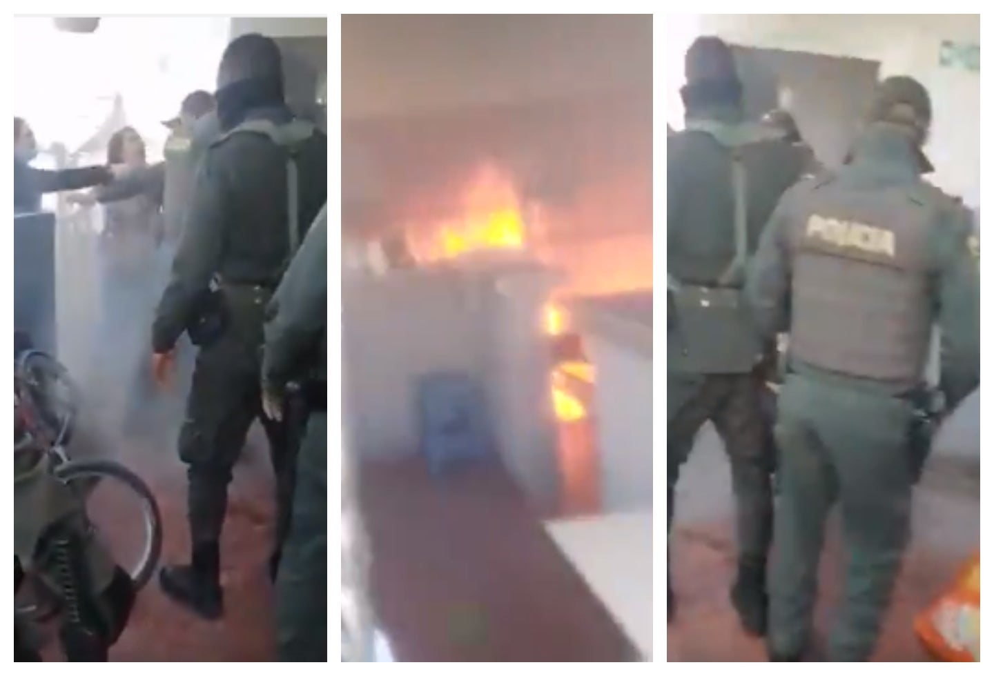 Imágenes de Incendio en CAI San Mateo