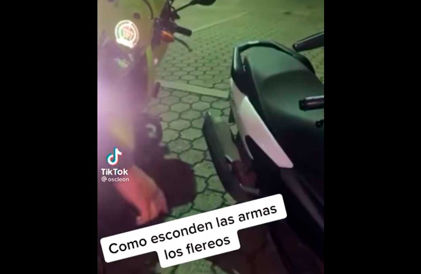 Armas escondidas en motos