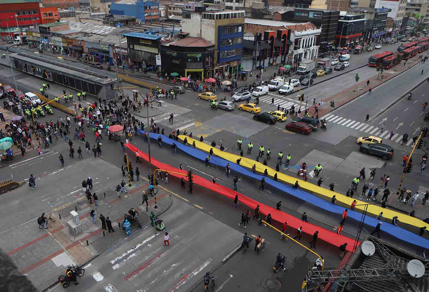 Comerciantes de San Victorino protestan por reactivación de madrugones