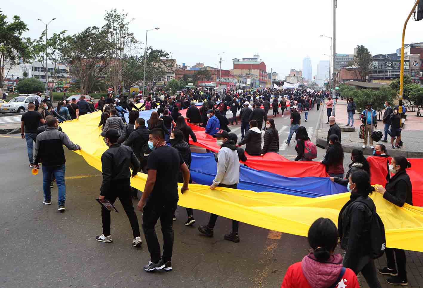 Comerciantes de San Victorino protestan por reactivación de madrugones