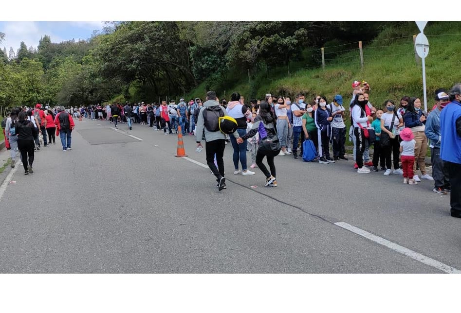 Monserrate y las aglomeraciones en Bogotá
