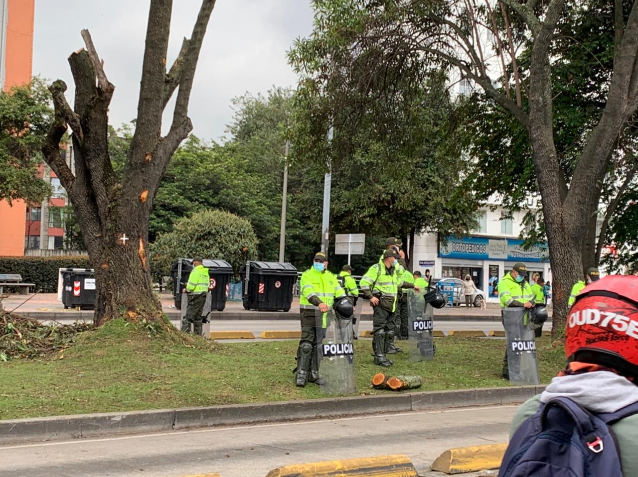 Bloqueo en Transmilenio Suba