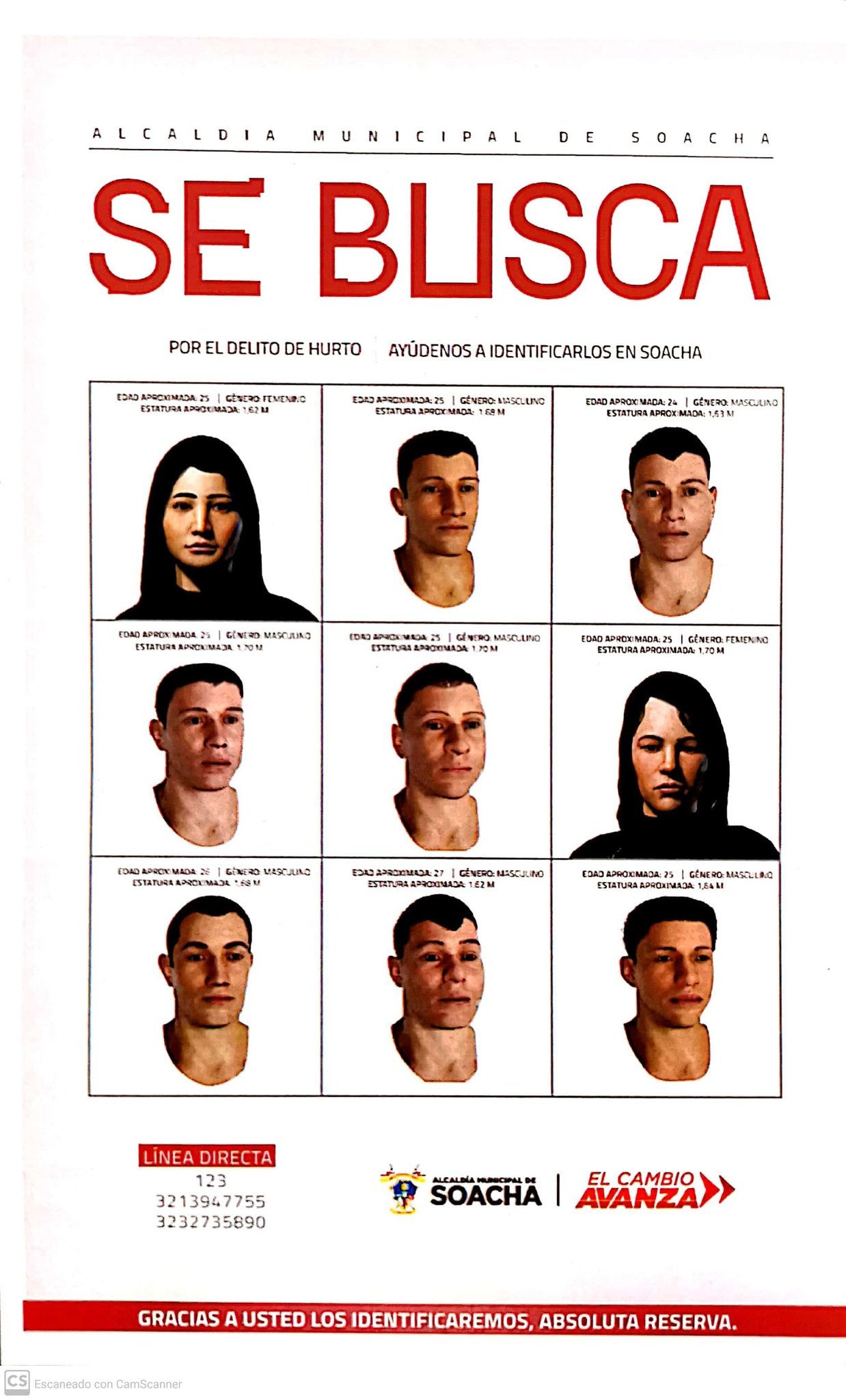 Delincuentes más buscados en Soacha