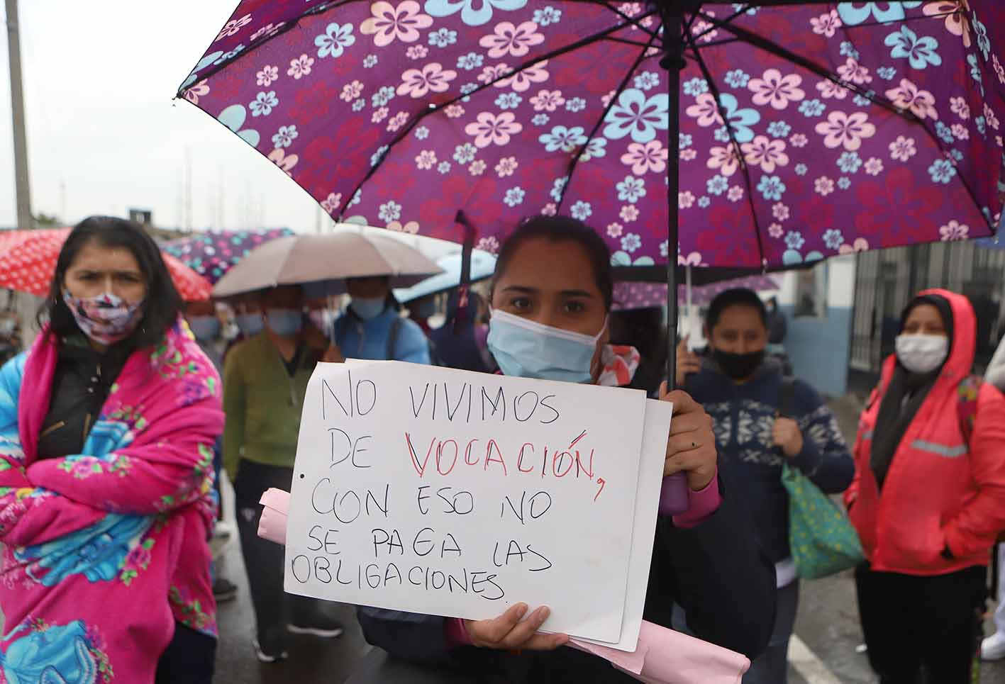 Empleados del hospital La Samaritana protestaron en el sur de Bogotá