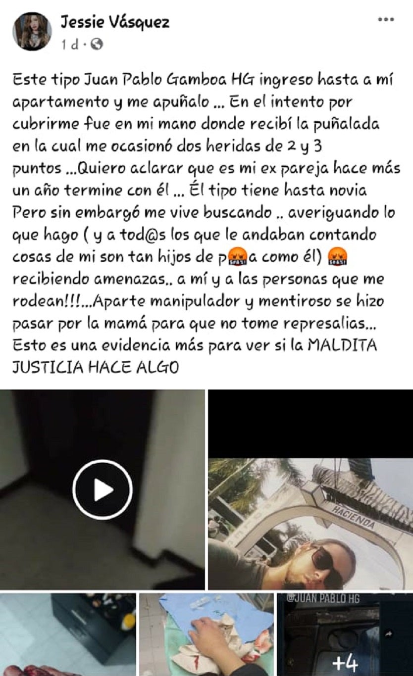 Denuncia de Jessica Vásquez